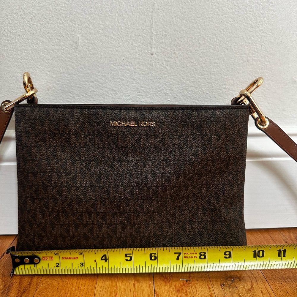 Michael Kors Dark Brown Crossbody with Gold Accents